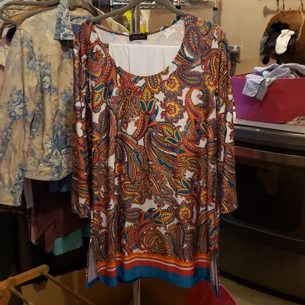 Tunic with white pants
